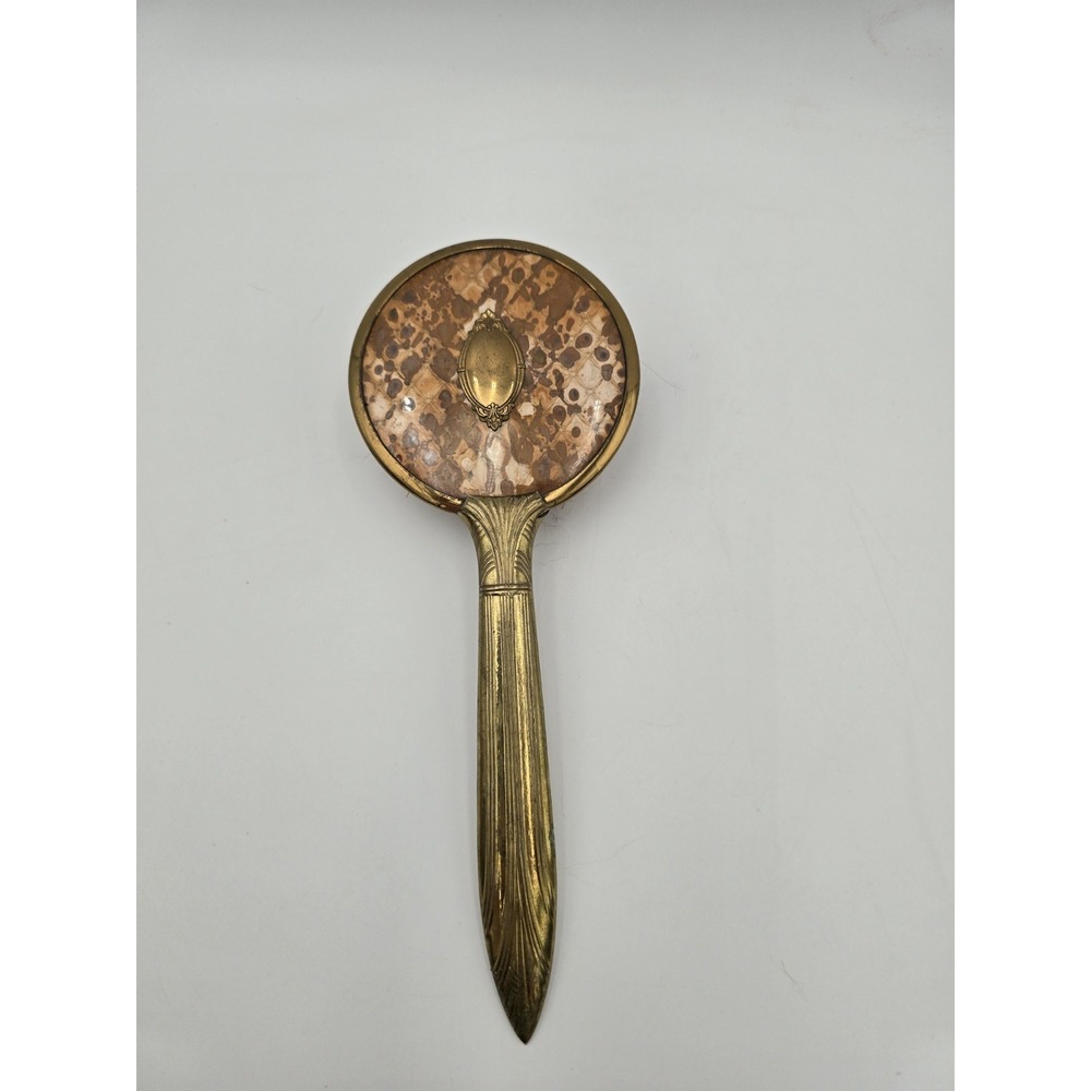 Antique Brass & Lucite Hairbrush‎ Art Deco